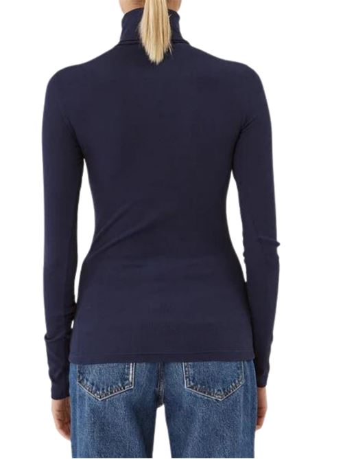 Maglione Donna blu con dettagli a coste POLO RALPH LAUREN | 211814422015